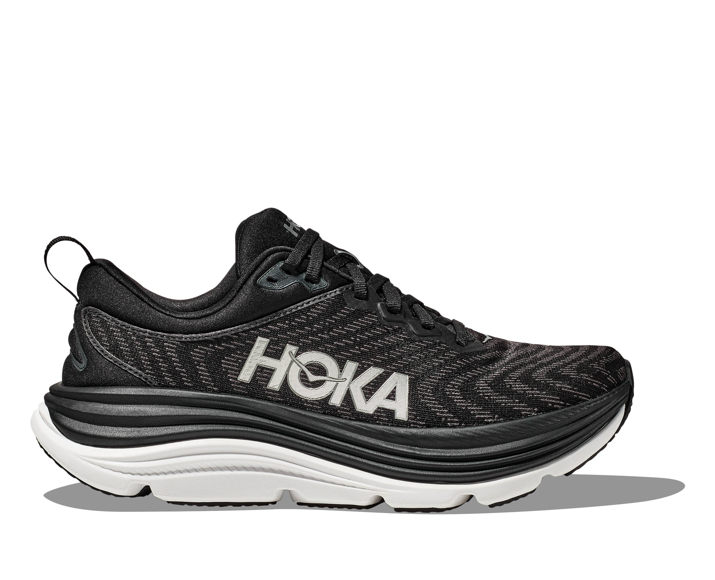 HOKA ONE ONE MEN\'S GAVIOTA 4 RUNNING SHOES  BLACK/WHITE NWB hoka-hoka-gaviota-4-running-  main image 2